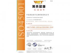 Wantai certified ISO45001